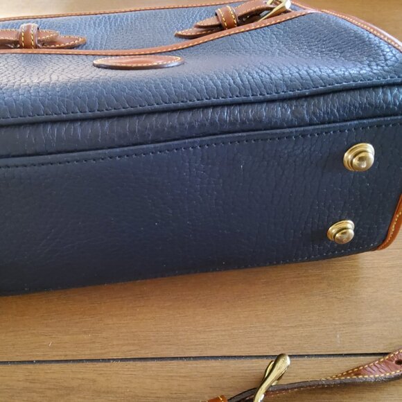 Vintage Dooney & Bourke All Weather Leather Crossbody in Blue + Dooney Duck Tag - Picture 9 of 10